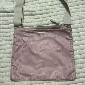 Prada Pink Nylon Bag with Silver Accents